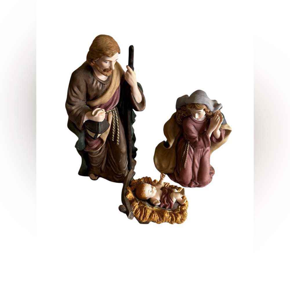 NATIVITY SET HOLY FAMILY CERAMIC MADE IN CHINA FOR PIECES